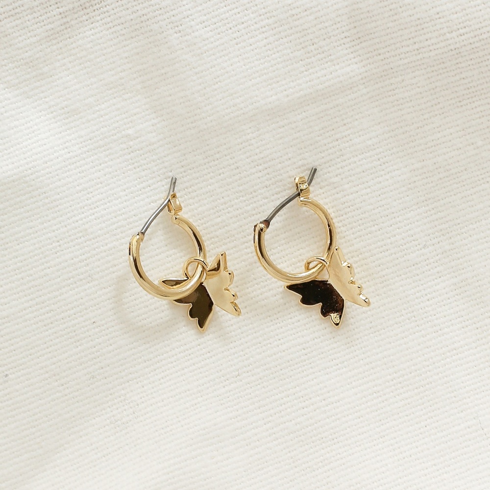 Butterfly Gold Hoop